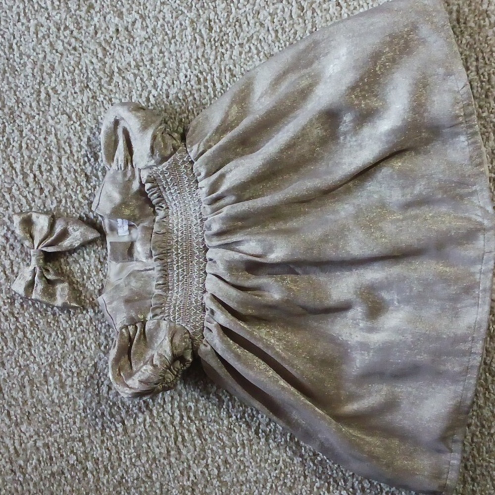 Tommy Bahama, baby girl dress, gold, 12M